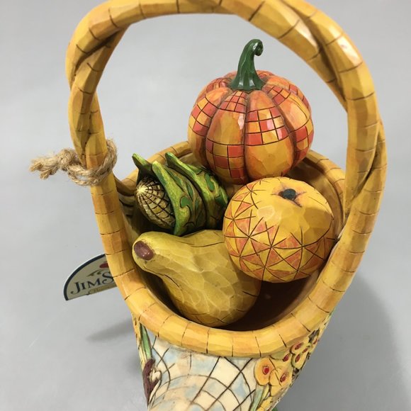 Jim Shore Horn of Plenty Thanksgiving Harvest Colorful Cornucopia 4008903 - Picture 3 of 15